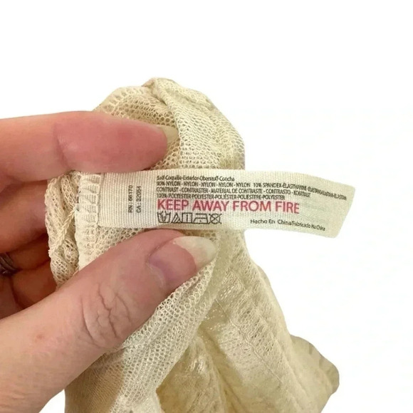 NEW Free People Intimately Silverlake Picnic Cami Sheer Smocked Puff Sleeve Top - Picture 7 of 8